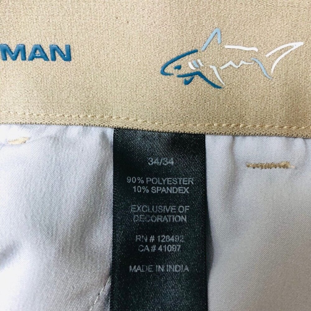 Greg Norman Beige ML75 Microlux Pants Men 34 x 34 Moisture Wrinkle Resistant - Picture 5 of 7